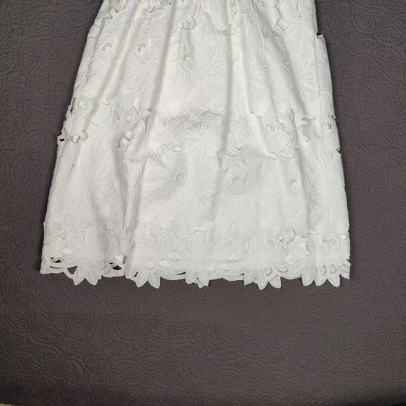 Tibi Southern Belle Dress Mini  White Size 2 Lace Embroidered Coquette Bridal  - Picture 8 of 14